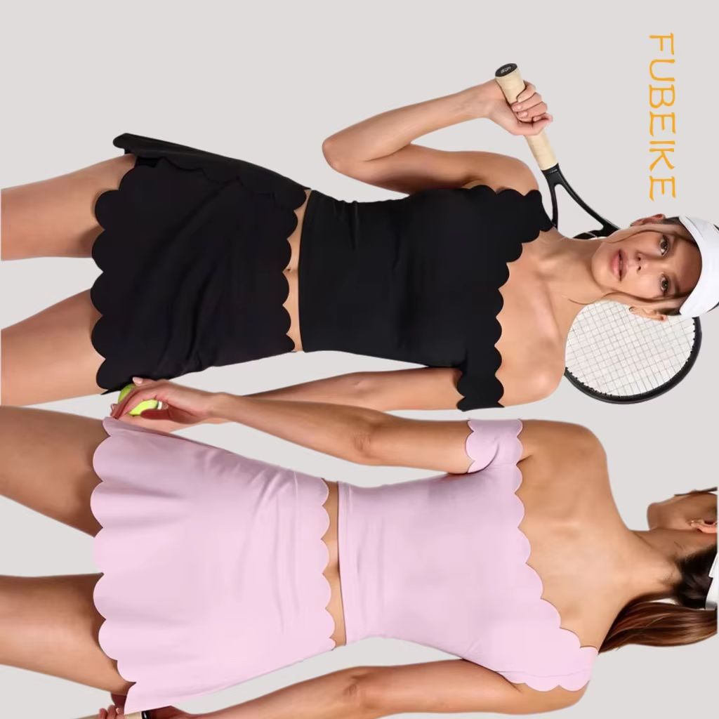 Pilates Yoga One - Women Scalloped One Shoulder Padded Workout
