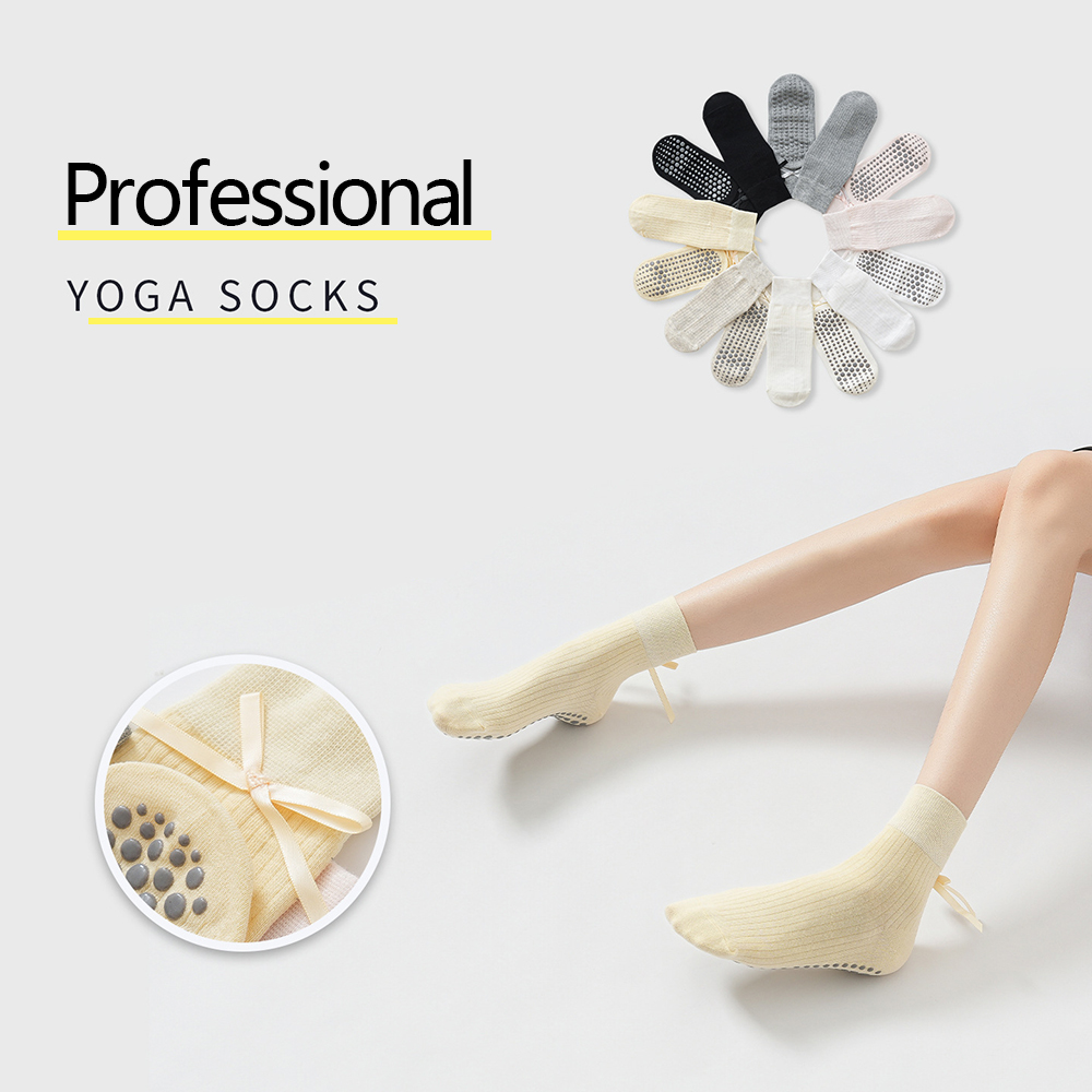 Cute Bowknot Yoga Socks Girls  - огляд і ціна Pilates & Yoga Vida